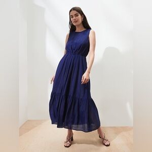 BANANA REPUBLIC | NWOT | Open-Back Midi dress | Elegant Navy Blue Maxi Dress